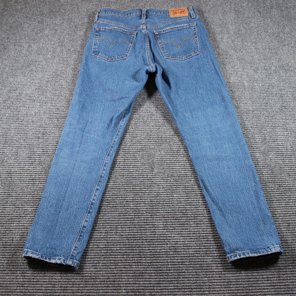 Levi’s Jeans Womens 29x28 Light Blue 501 Skinny Button Fly Stretch - Picture 6 of 10